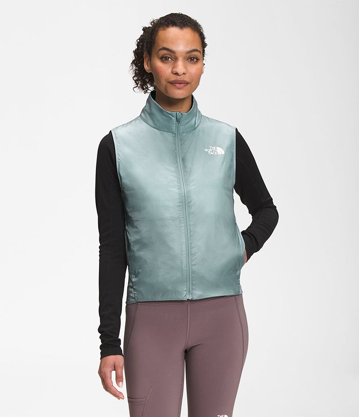 The North Face Womens Vests Winter Warm 297JQDFCK - Silver Blue